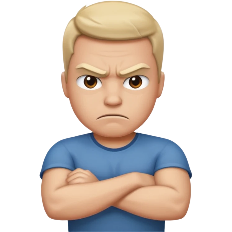 Angry face with arms crossed emoji