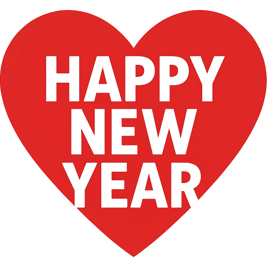 New year heart, remove background emoji
