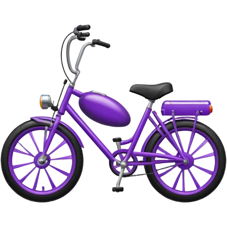 An eggplant on a bike ￼ emoji