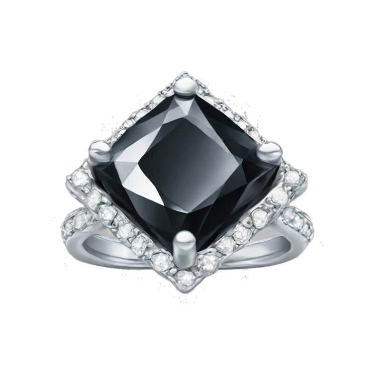 Black Diamond ring emoji