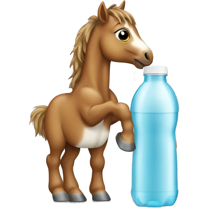 baby horse drinking bottle  emoji