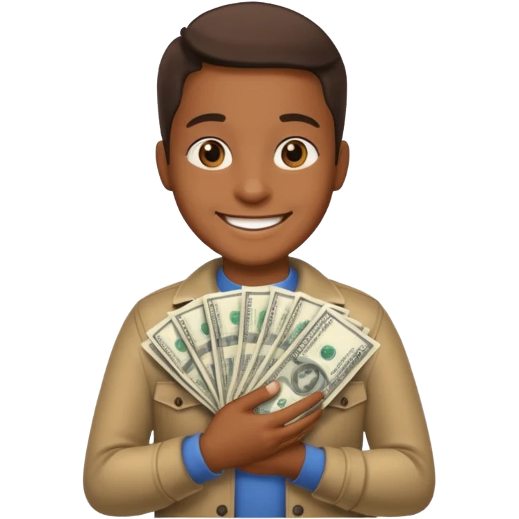 Fully enjoyment with money emoji