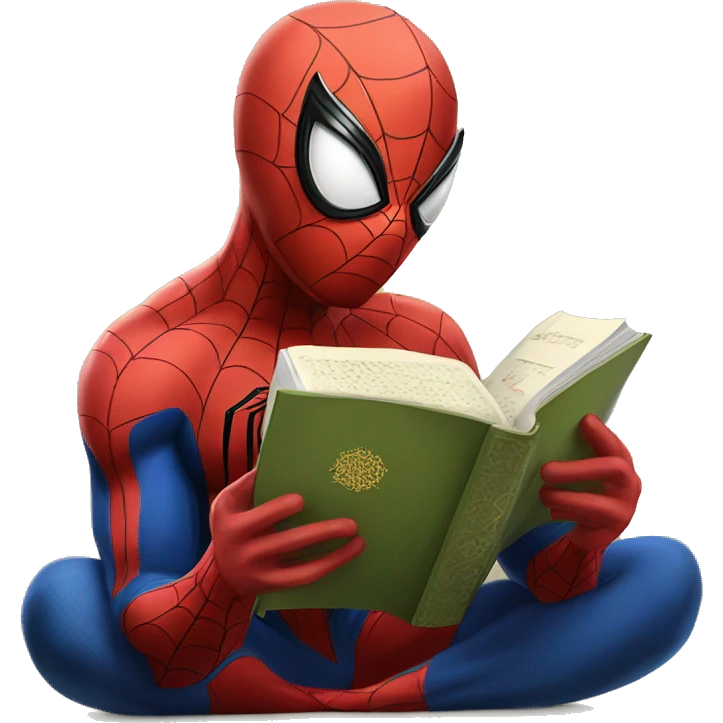 Spider man reading Quran  emoji