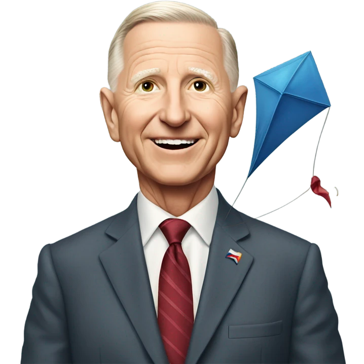 Ross Perot flying a kite  emoji
