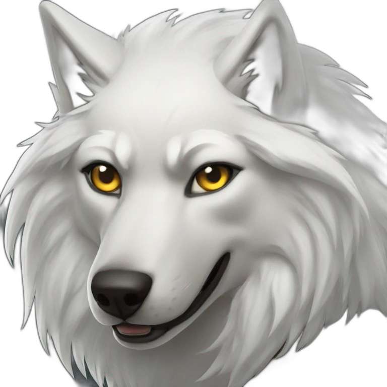 Witcher white wolf emoji