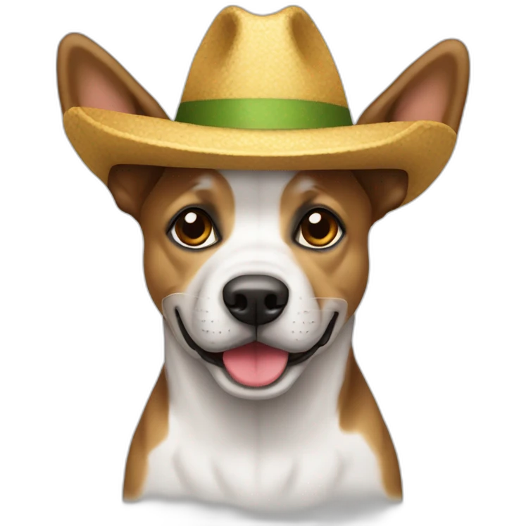 Perro con sombrero emoji