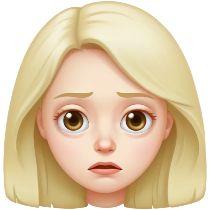 a girl emoji, with a hangover face  emoji