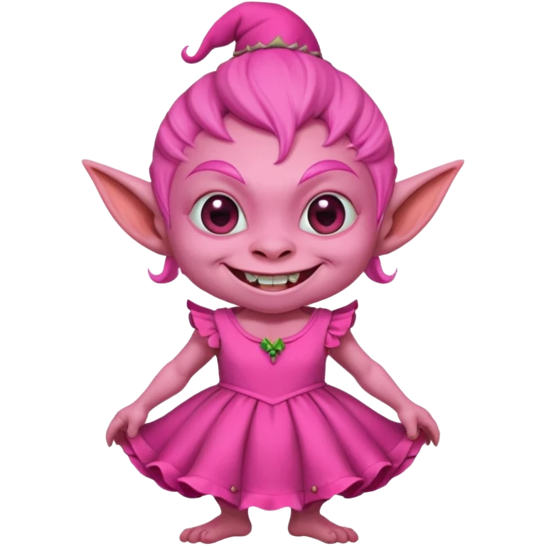 Goblin pink dress  emoji