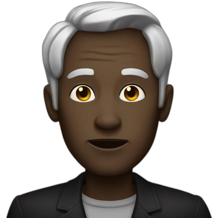 Noir chauve emoji