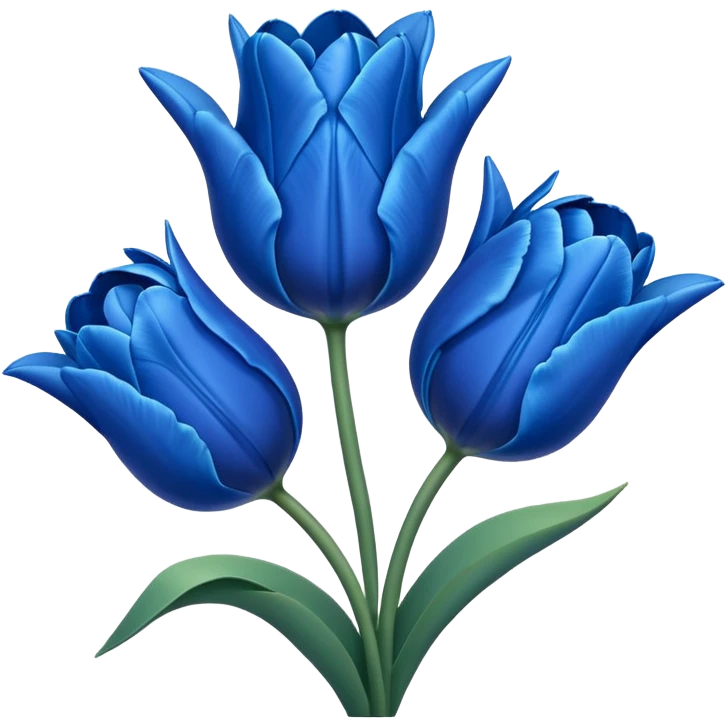 Blue tulips emoji emoji