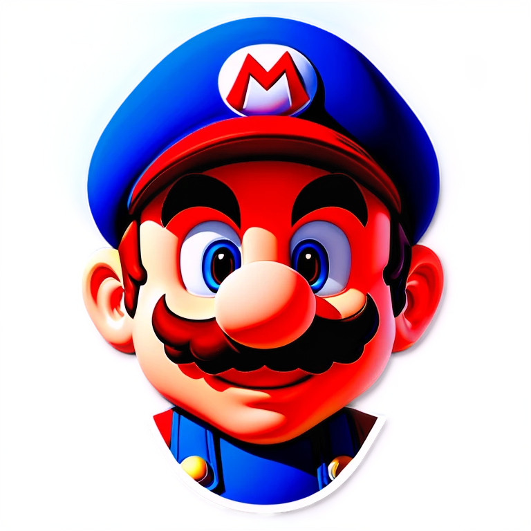 Mario blue emoji