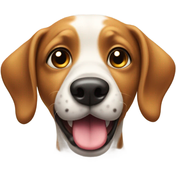 curious dog with tongue out emoji