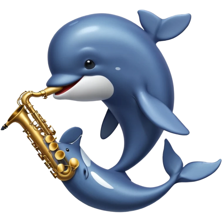 a whale playing saxophone emoji