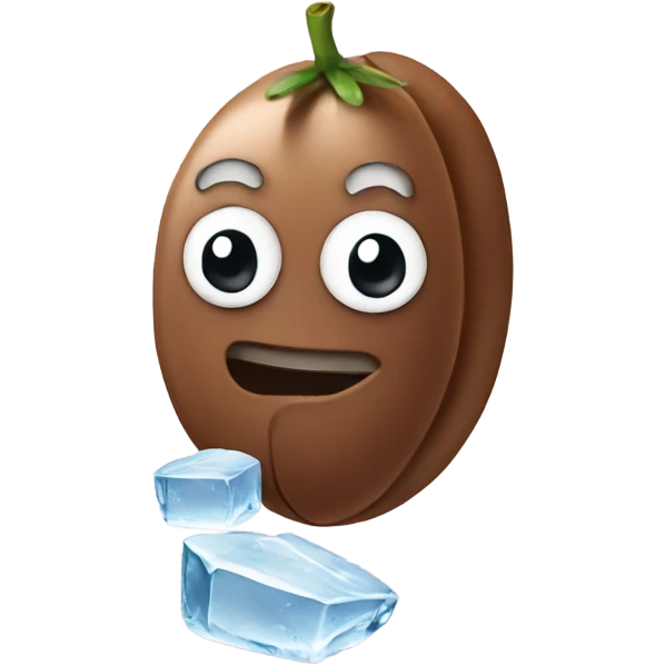 Beans with ice emoji