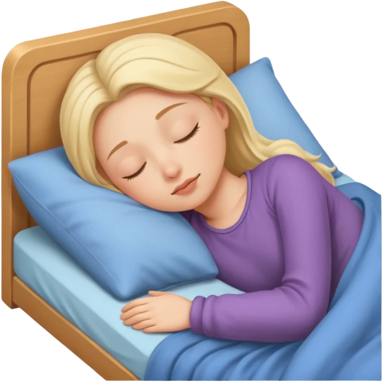 Girl sleeping in bed emoji