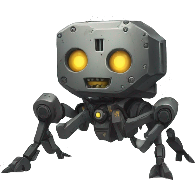 Vault bot as a ghoul crawling on the ground emoji