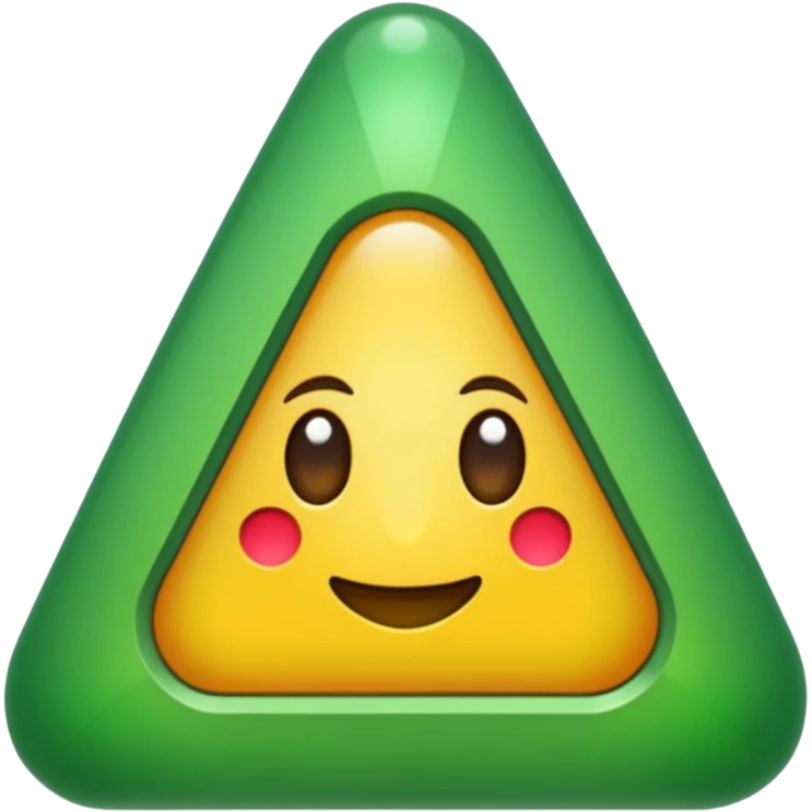 triangulo hacia arriba verde emoji