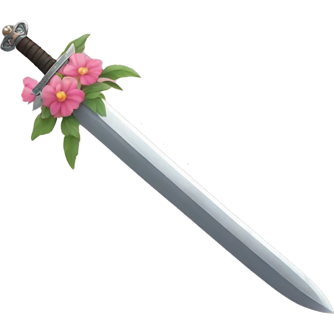 sword with flowers emoji