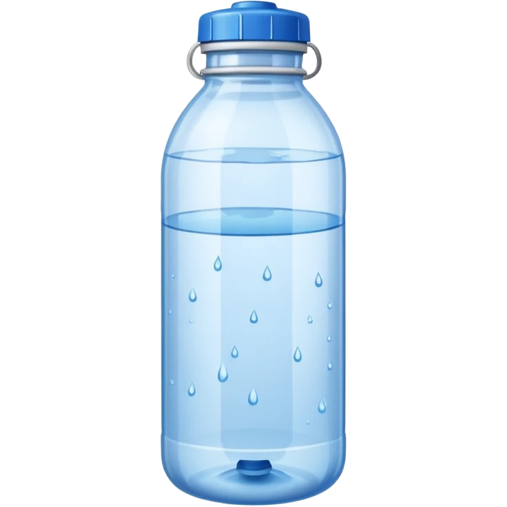 Store bought Water bottle with label emoji