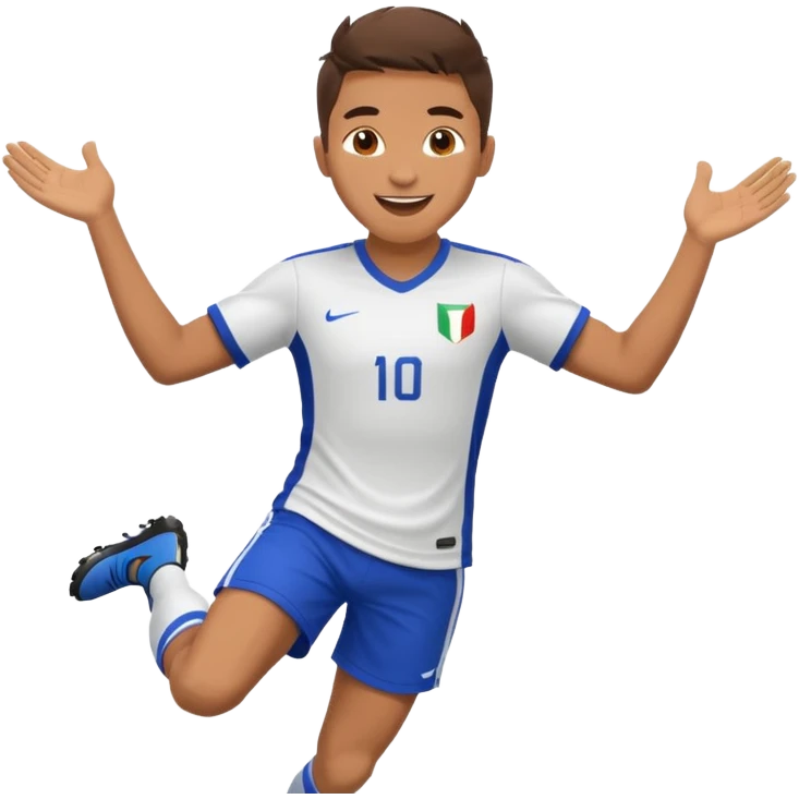 soccer player celebrating a goal emoji