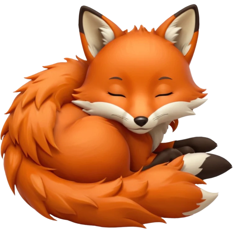 a sleeping fox  emoji emoji