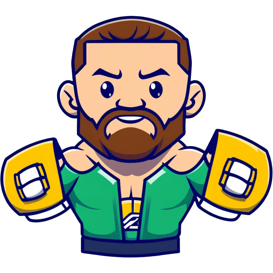 Conor McGregor holding UFC championship belts emoji