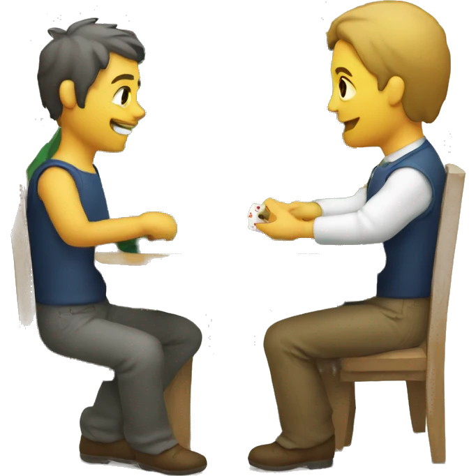 Jugando a cartas emoji