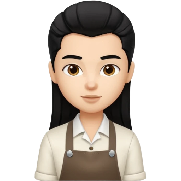 a pretty bratz barista. black hair. male emoji