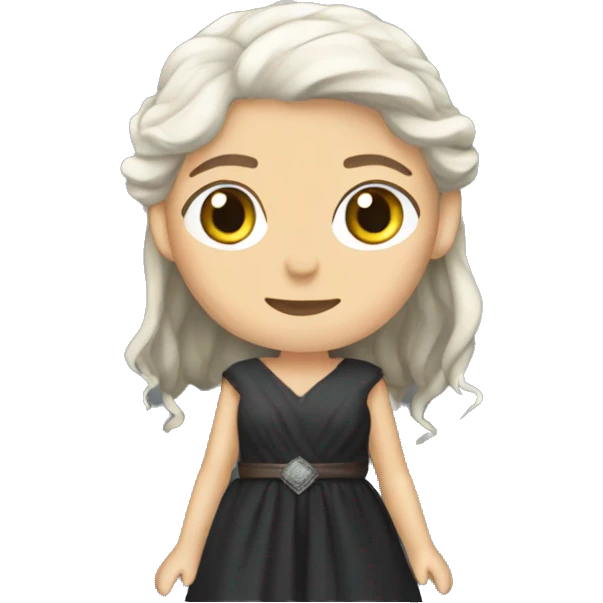 daenerys wearing long dark dress emoji