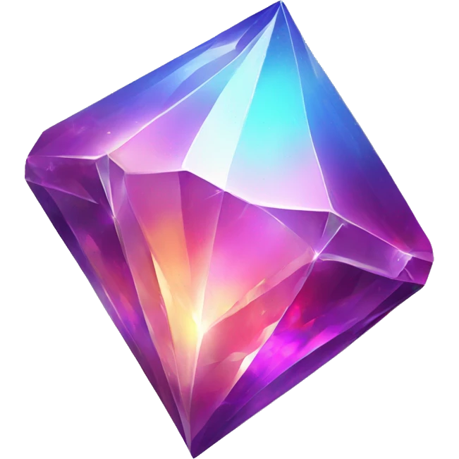 Shiny sparkly colorful crystal gem shard emoji