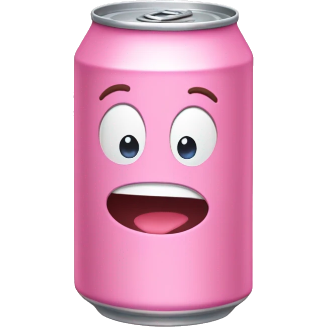 A baby pink cola can emoji