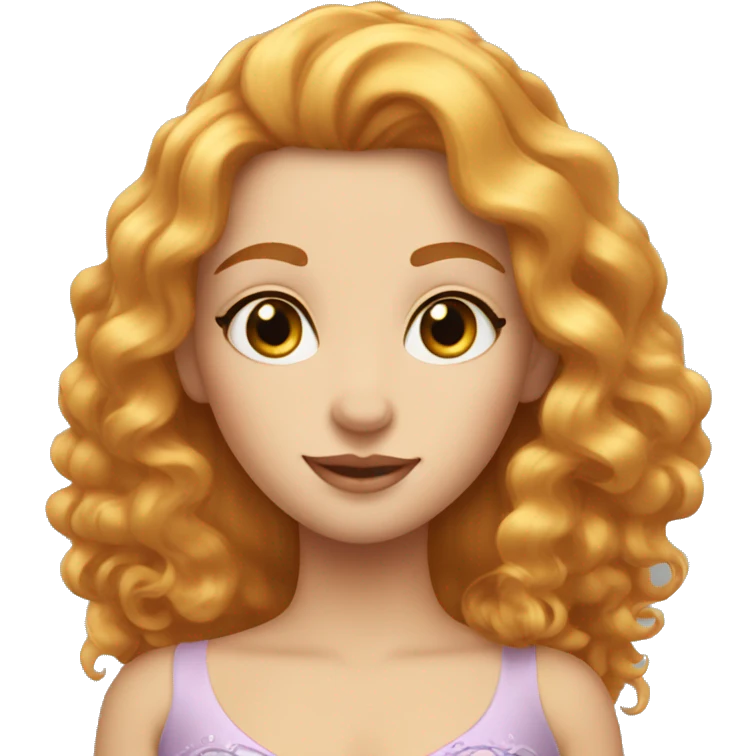 A Princess with ginger, golden hair and Beautiful lashes  emoji