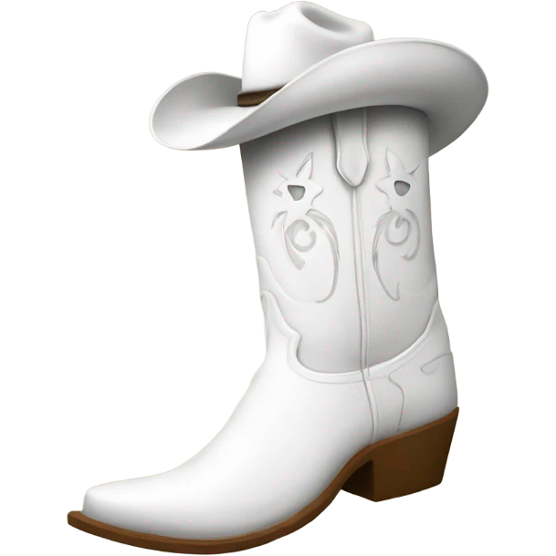 White cowboy boot  emoji