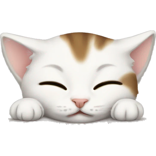 Kitten sleeping upside down emoji