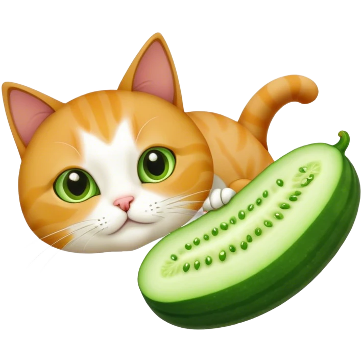cat cucumber emoji