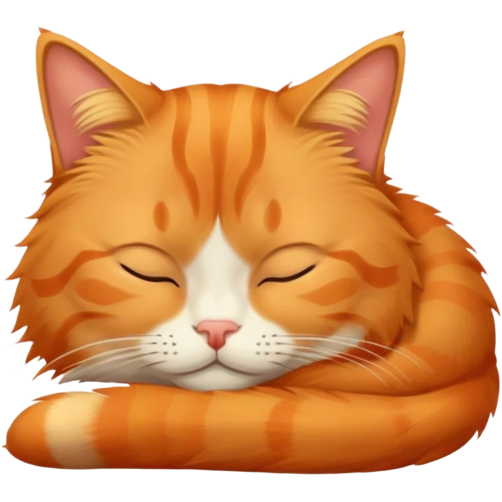 Orange Tabby Cat sleepy emoji
