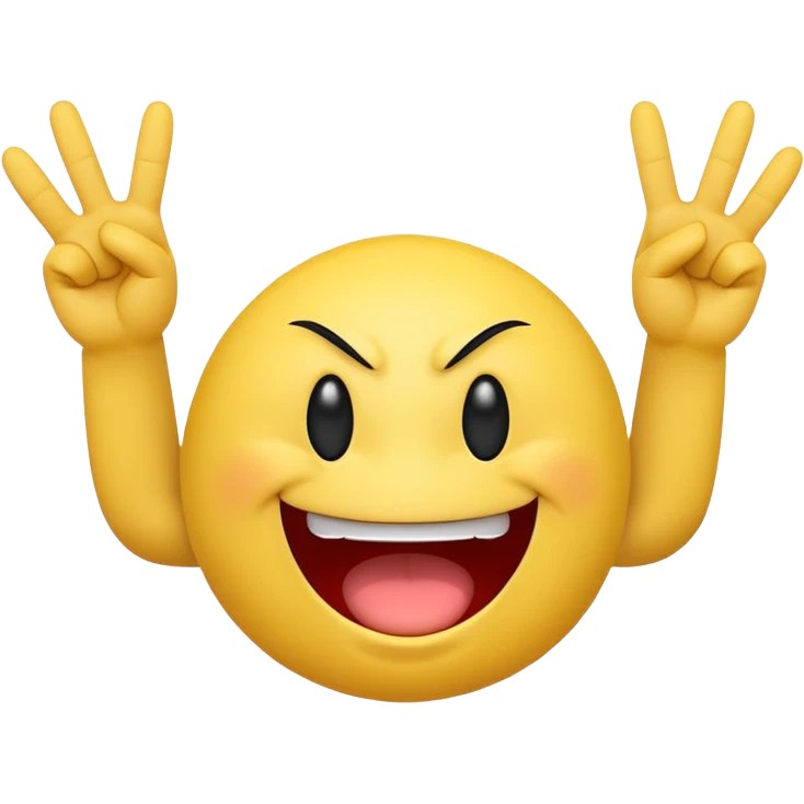 Smiley face with a attitude face and flipping his middle fingers of both hands and both feets emoji