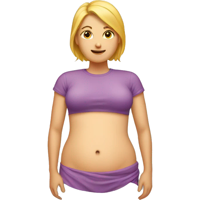 woman belly emoji