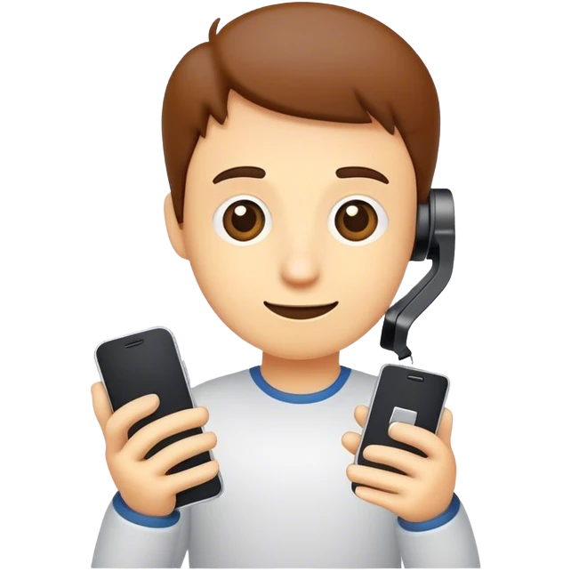 Letra jota animada que muestre telefonos emoji