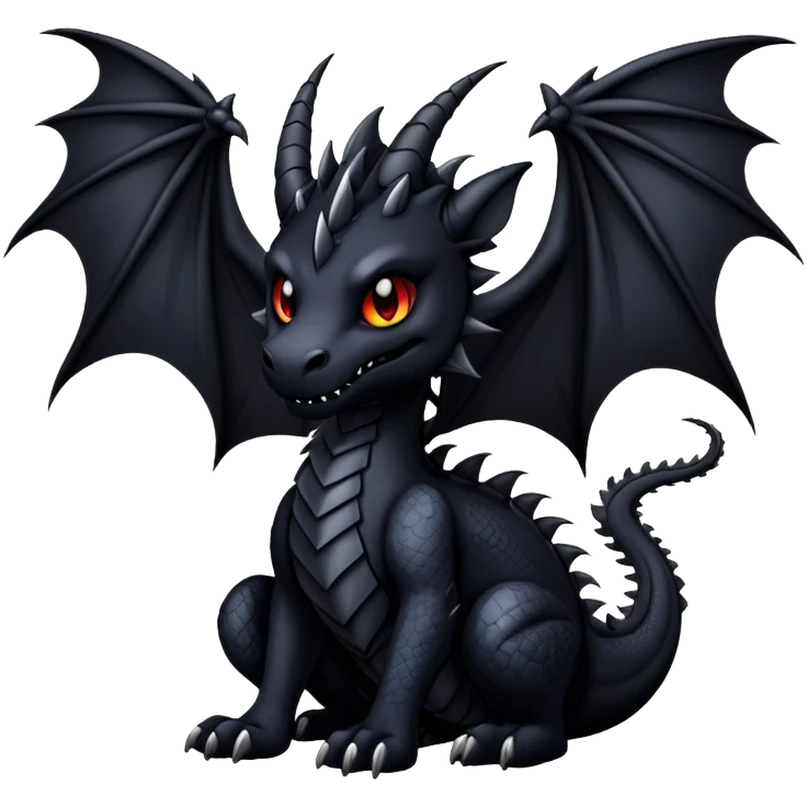 Gothic Badass Edgy Dark Mysterious Mystical Dragon-Beast-Fursona emoji