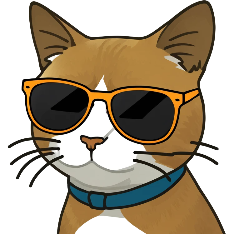 Cat with sunglasses emoji