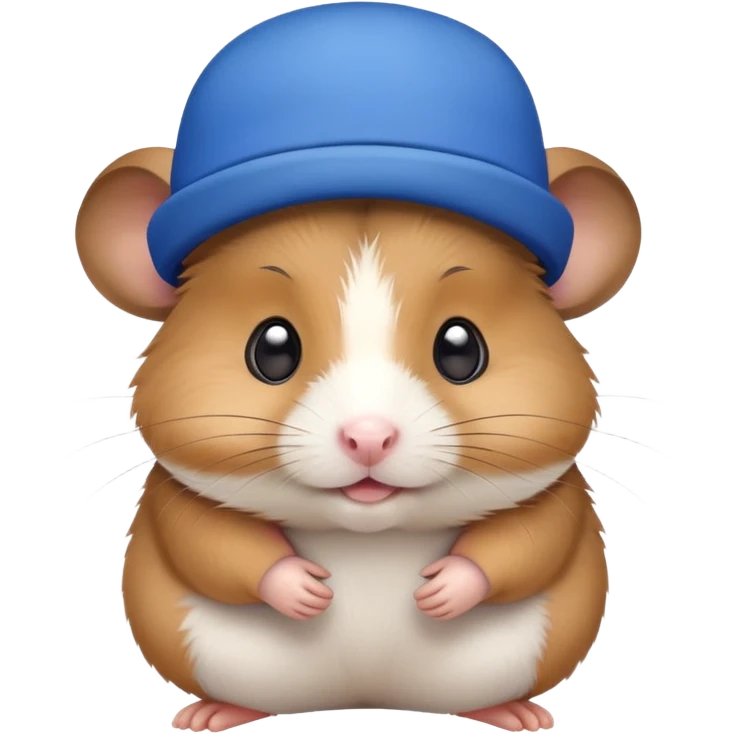 Hamster with a blue hat emoji