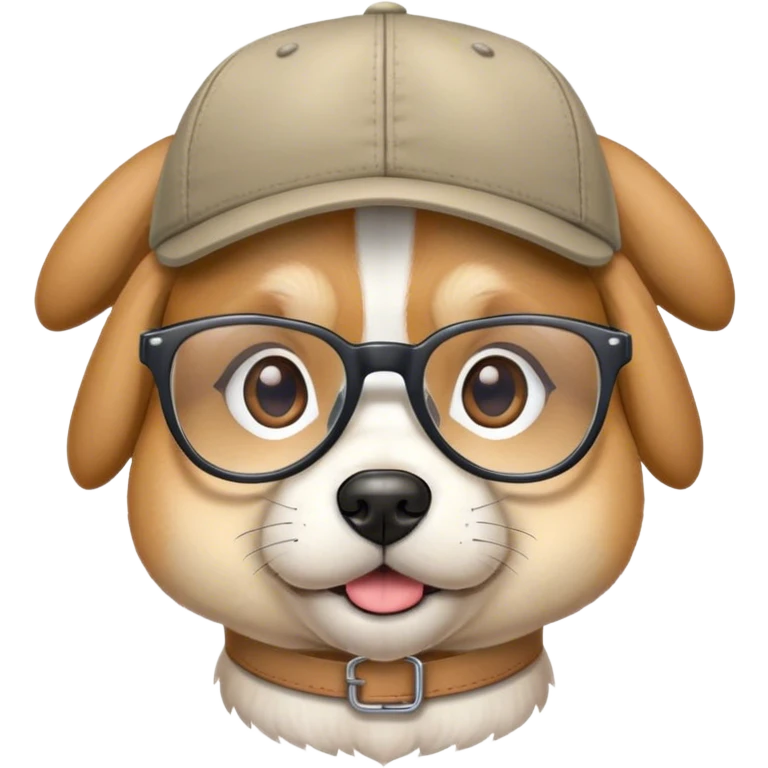 Chien avec lunette casquette  emoji