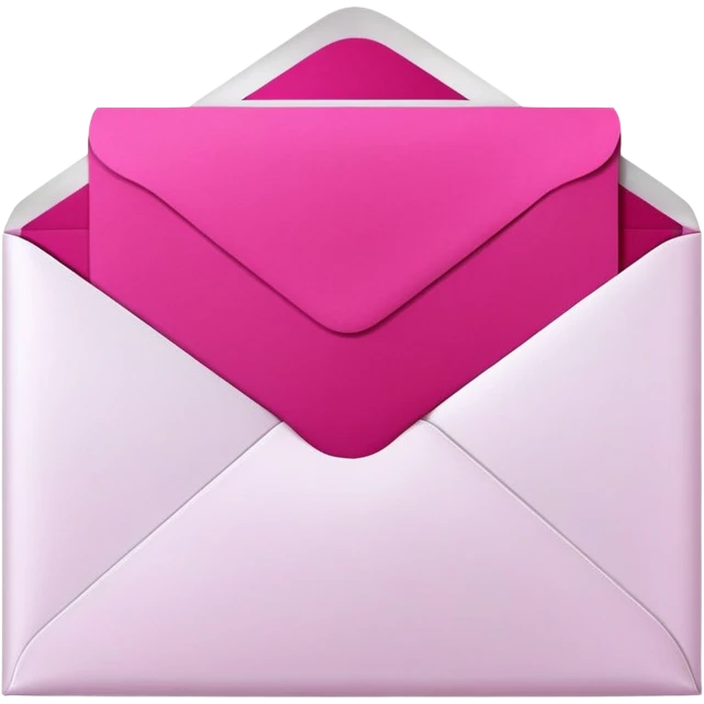 Romantic Red Pink Magenta White Silver Aesthetic Love Letter emoji