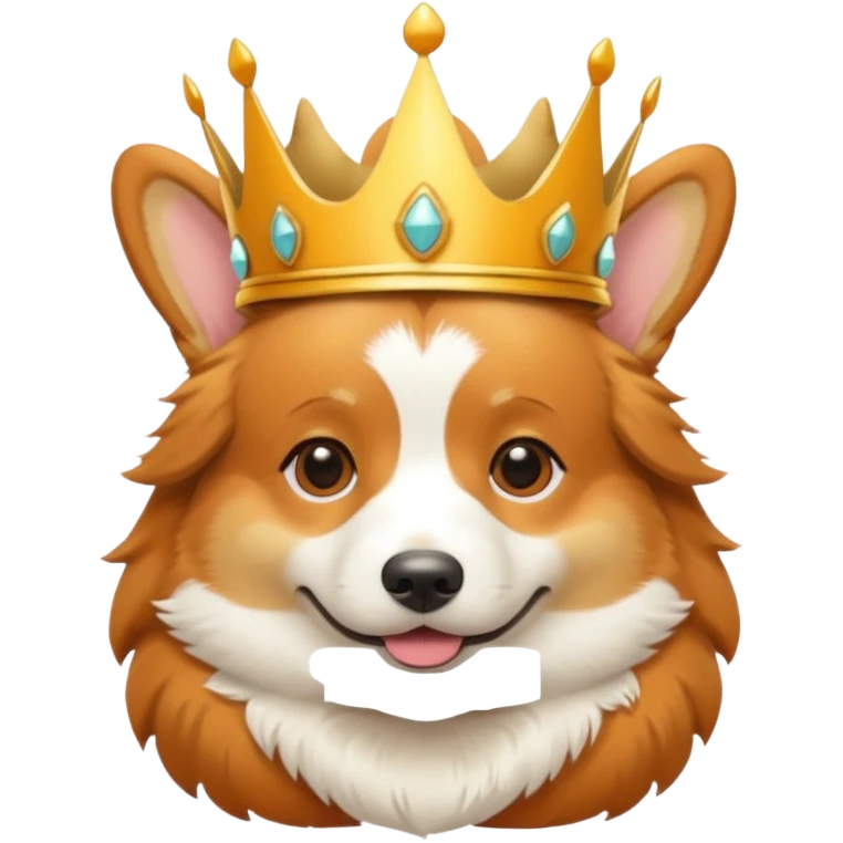 Corgi with crown emoji
