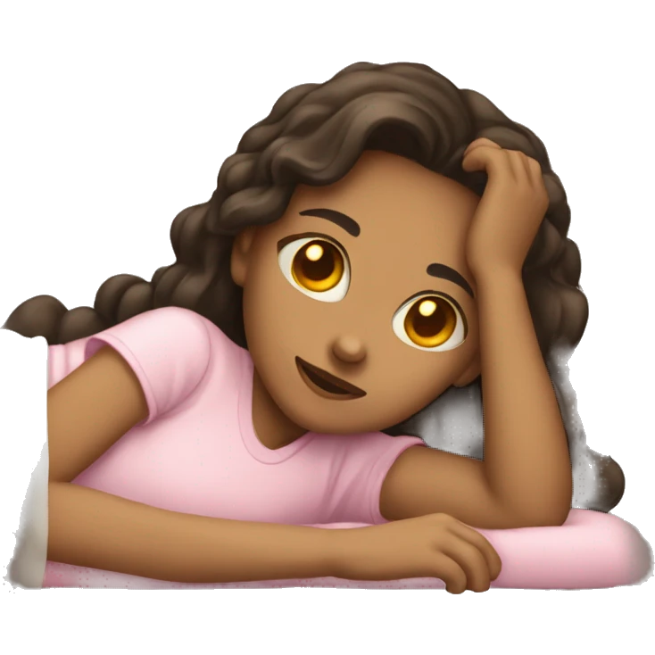 Girl laying doen emoji