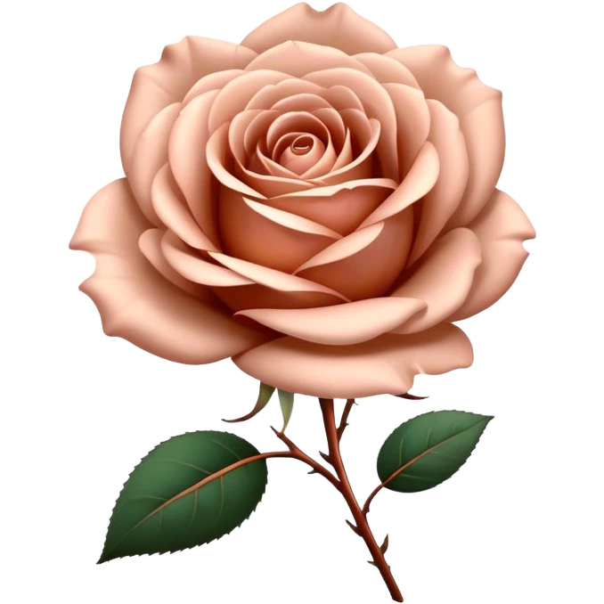 Rose gold rose emoji