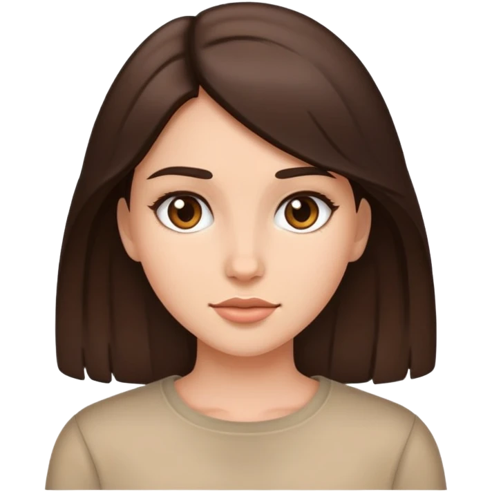 🥵 as a brunette girl  emoji