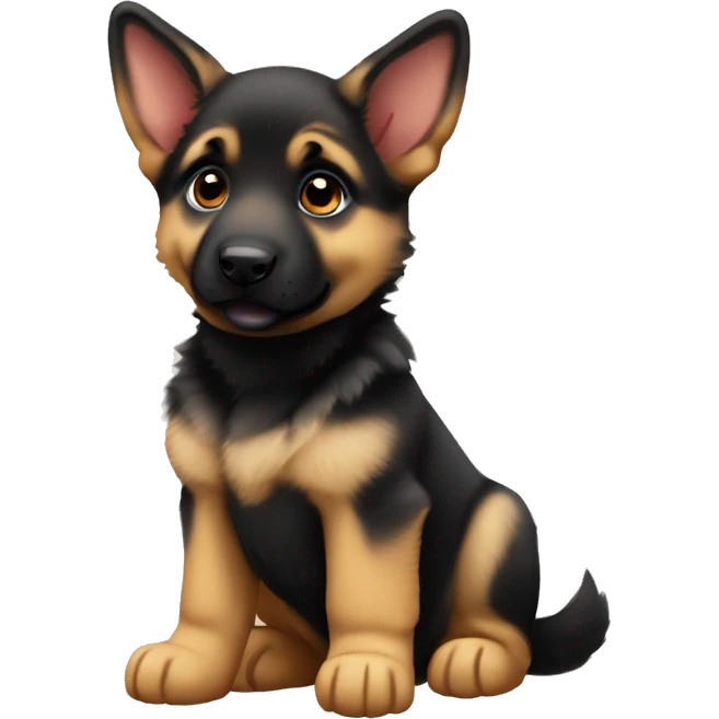 Tiny cute German shepherd puppy  emoji