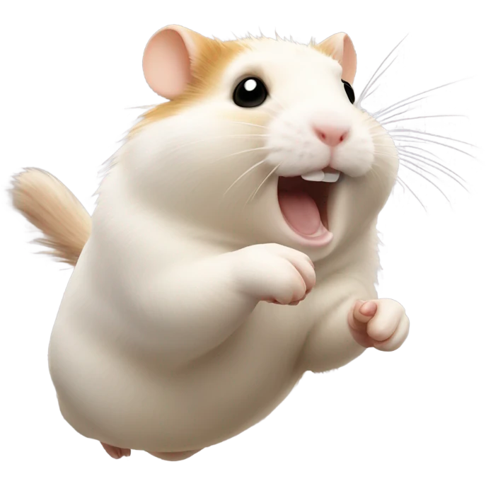 hamster runs and shows thumbs up emoji
